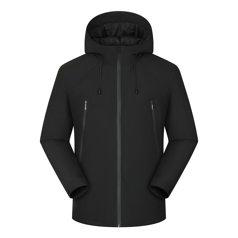 Primavera y otoño una sola capa de algodón con capuchón de asalto ropa de invierno personalizada ropa de trabajo al aire libre impermeable LOGO impresa