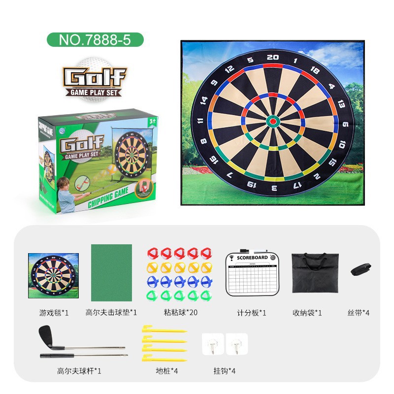 Exportación transfronteriza almohadilla de juego de golf lanzamiento bucle almohadilla de juego 3 - en - 1 juego de lanzamiento portátil de golf