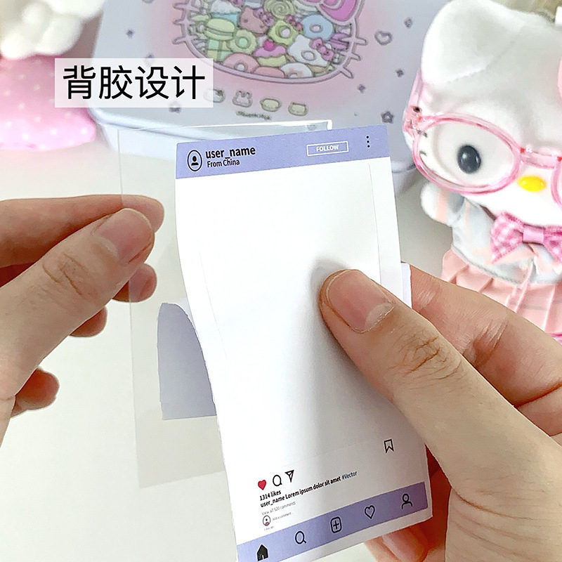 オリジナルインスタイルかわいいポラロイドミニボーダーステッカーアイドル追跡 3inch 小さなカード装飾ステッカーガールハート|undefined