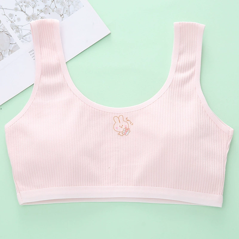 Double-sided underwear for students, cotton shockproof bra top