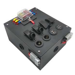 Car Outdoor Battery Power Control Box Switch + Fuse Box + Cigarette Lighter + Voltmeter + Charger Combination