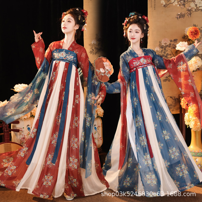 New Style [Shengshi Datang] Daily Immortal Style Tang Style Hanfu Women's Restoration Style Qi Chest Skirt One-piece Spring and Summer Style