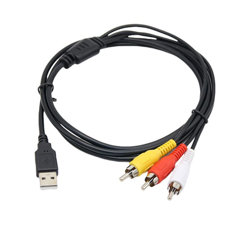 USB to three Lotus AV cable USB to 3RCA audio and video cable USB to 3AV set-top box audio and video cable