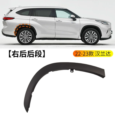 for 22-23 Toyota Highlander front: Wheel eyebrow - 22-23-highlander-rear-bumper-eyebrow-right-passenger-car-original-car-quality