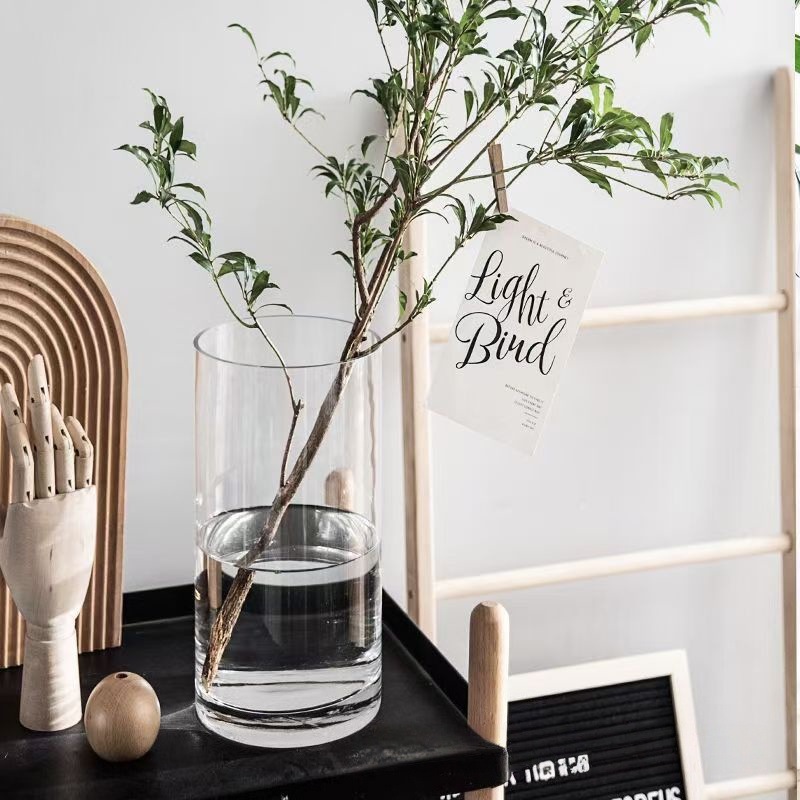 透明家用多规格大容量装饰花瓶 高硼硅玻璃 简约绿萝水培装饰花瓶