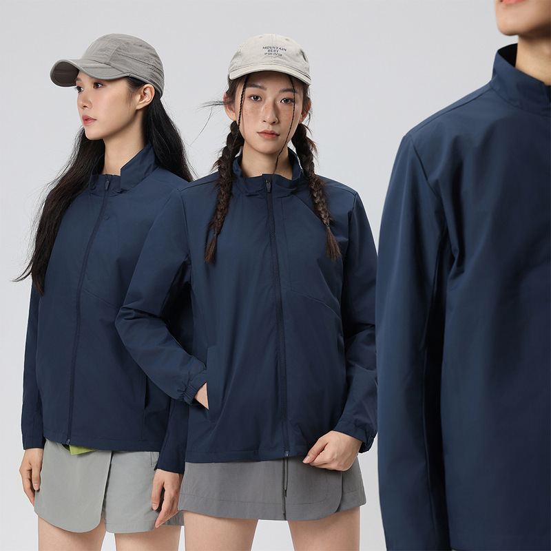 Windproof and Waterproof Solid Color Stand Collar Jacket, Wear-Resistant Casual Simple Spring and Autumn Unisex Workwear Coat, Trendy Brand Cross-Border Top Windproof and Waterproof Solid Color Stand Collar Jacket, Wear-Resistant Casual Simple Spring and Autumn Unisex Workwear Coat, Trendy Brand Cross-Border Top