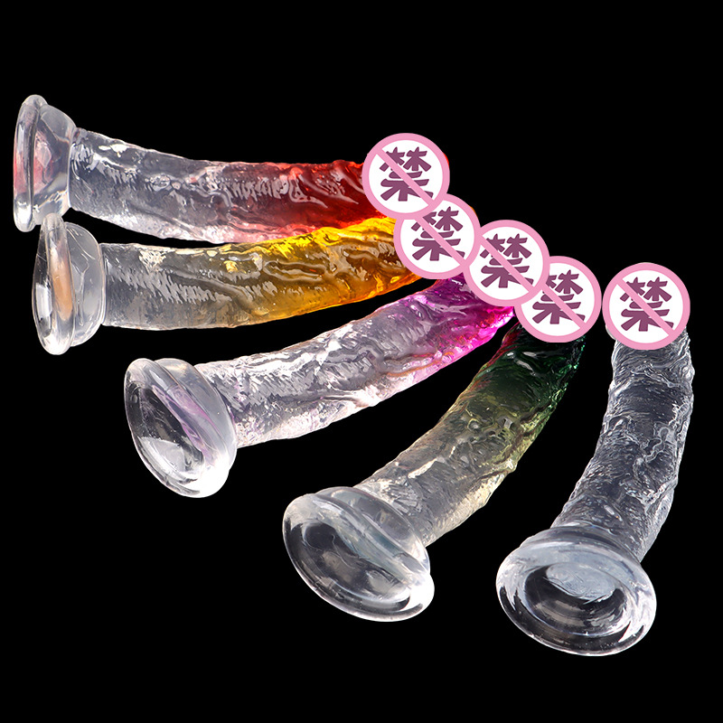 Crystal Transparent Suction Cup Dildo with TPE Body and Strong Suction Base — detail image 16
