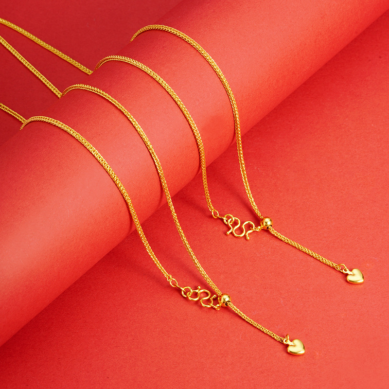 Collar de cadena de oro de arena antigua accesorios Cadena de joyería DIY aleación de cobre cadena de suministro sin decoloración por lotes