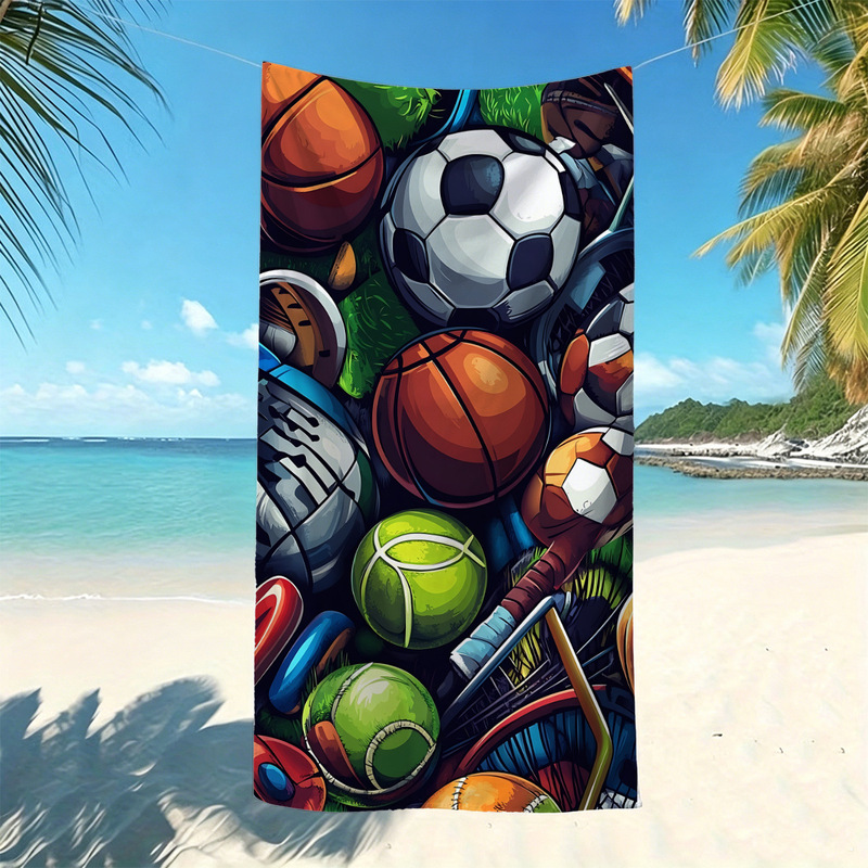 2026 New Football Beach Towel World Cup Themed Microfiber Beach Bath Towel Adult Large Beach Towel