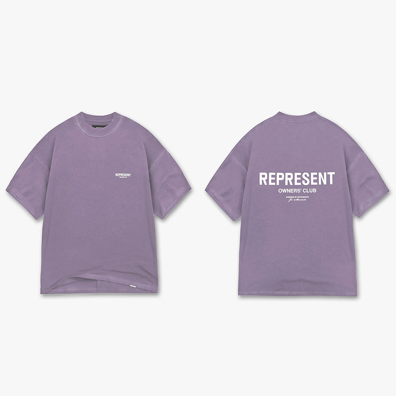 Alta calidad REPRESENTAR REP eslogan impresión color caramelo calle Americana dopamina verano manga corta Camiseta moda