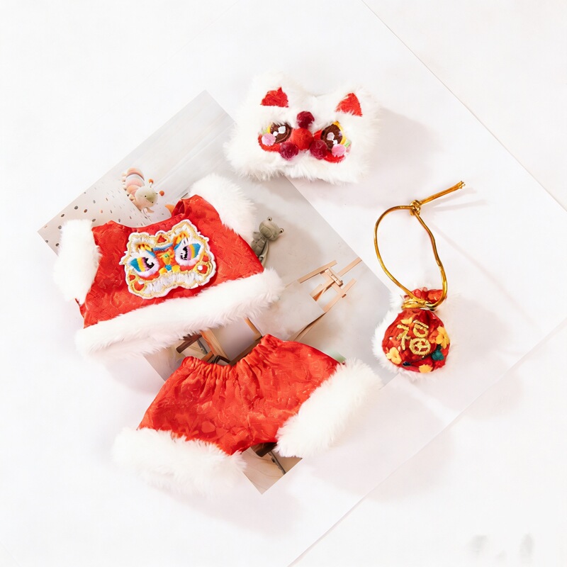 Labubu Handmade Doll Clothes New Year Outfit Labubu New Year Birthday Lucky Bag First and Third Generation 17cm Doll Clothes Replacement Outfit Labubu Handmade Doll Clothes New Year Outfit Labubu New Year Birthday Lucky Bag First and Third Generation 17cm Doll Clothes Replacement Outfit