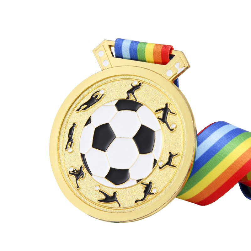 Fabricantes transfronterizos directos medalla de metal general maratón de carreras de fútbol eventos de fútbol medalla de pintura horneada