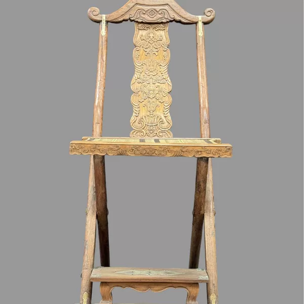 J16 Early Qing Dynasty Huanghuali Cross-Legged Chair (50.5*45*110.5)