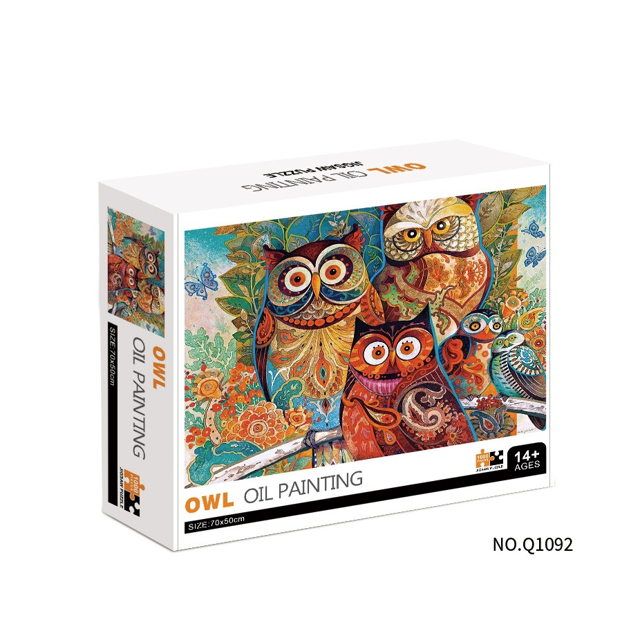 Puzzles de papel transfronterizos adultos 1000 piezas paisaje mapa de animales puzzle desempaquetado plano puzzle juguete regalo