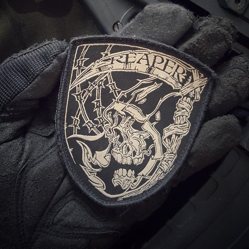 Computer embroidery armband garment accessories diy Velcro armband micro-logo life Reaper badge armband armband