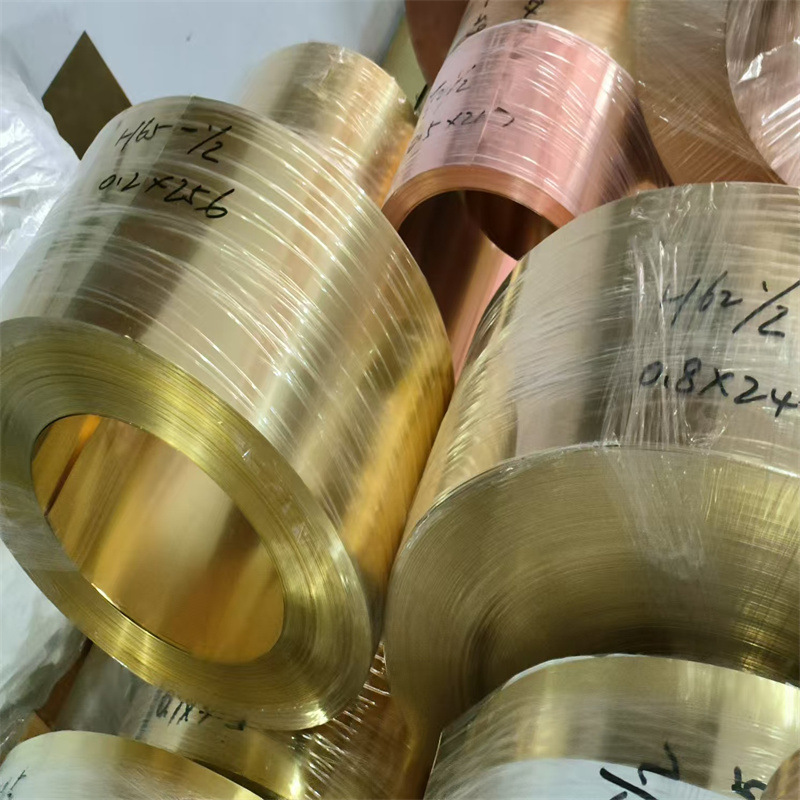 H59黄铜带现货 五金冲压黄铜皮 H62黄铜箔 宽幅铜带分条加工