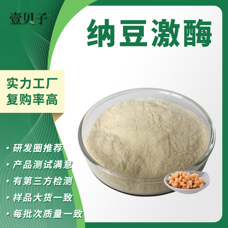 Manufacturer's In-Stock Nattokinase 20000Fu/G Bacillus Subtilis Fermentation Raw Material Powder Natto Extract