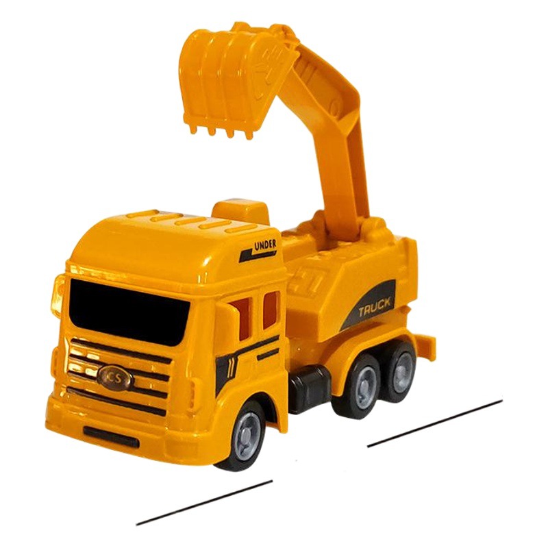 Puesta de parada económica suministro de vehículos de ingeniería traje educativo para niños Tire hacia atrás coche de juguete modelo de camión de bomberos al por mayor