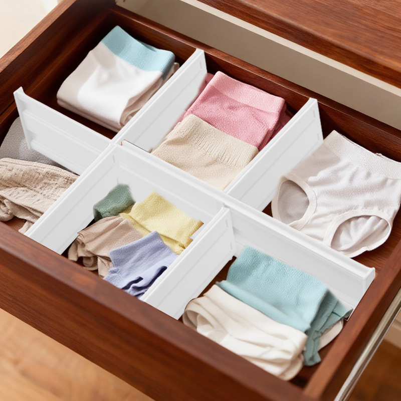 Carefully Selected Drawer Telescopic Partition Wardrobe Combination Organization and Storage Partition Artifact Intimates Partition Drawer Partition Board