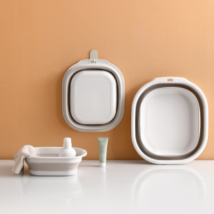 FaSoLa Foldable Washbasin Dormitory Home Student Laundry Folding Basin Portable Travel Large small size Plastic Basin