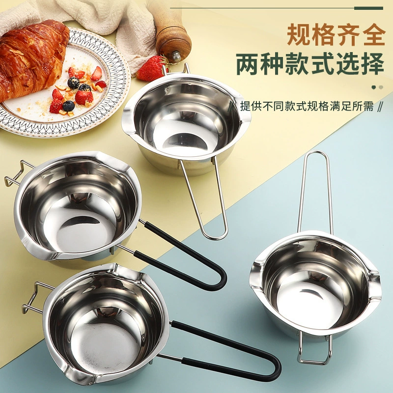 304 нержавеющая сталь, горшок для плавления шоколада, нагревательный горшок, силиконовая ручка, чаша для плавления масла, водонепроницаемый горшок, инструмент для выпечки