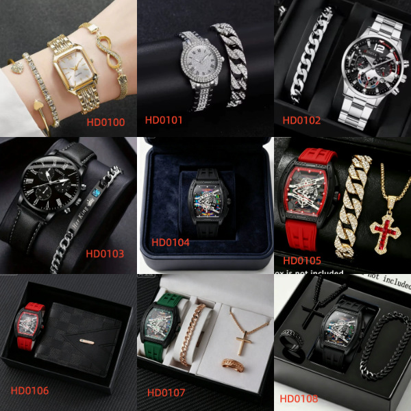 Trendy Best-Selling Roman Numeral Luxury Diamond-Studded Cuban Bracelet with Women's Watch Fashionable Hip-Hop Steel Watch