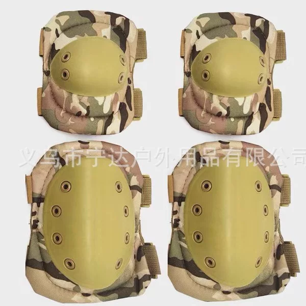 Ningda factory direct 088 soft shell padded sponge outdoor knee camouflage protector four-piece black eagle protector