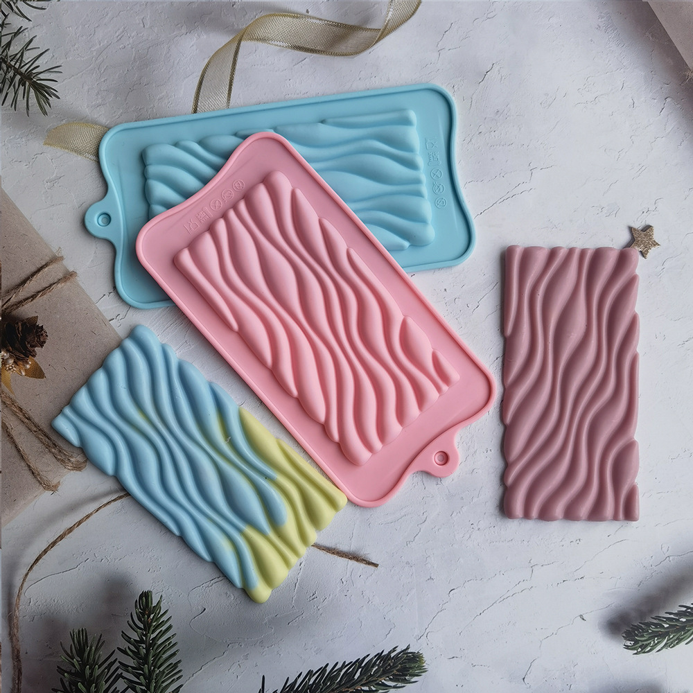 Molde de chocolate ondulado molde molde de jalea pudín molde de vela