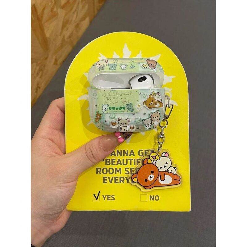 Fresh and Simple Rilakkuma Protective Case for AirPods Pro 3, AirPods 4Th and 5Th Generation Apple Bluetooth Earphone Case