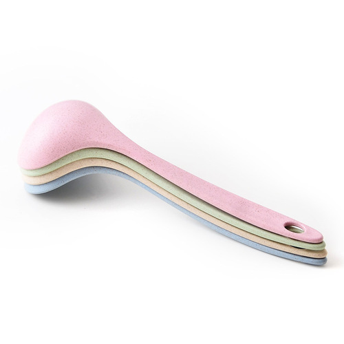 Wheat straw soup spoon household long handle porridge spoon kitchen plastic kitchen utensils thickened large porridge spoon