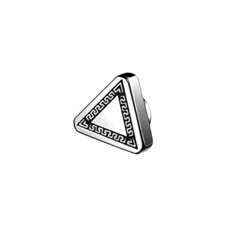 X319-A (Dark Triangle Ear Clip) Silver Pair