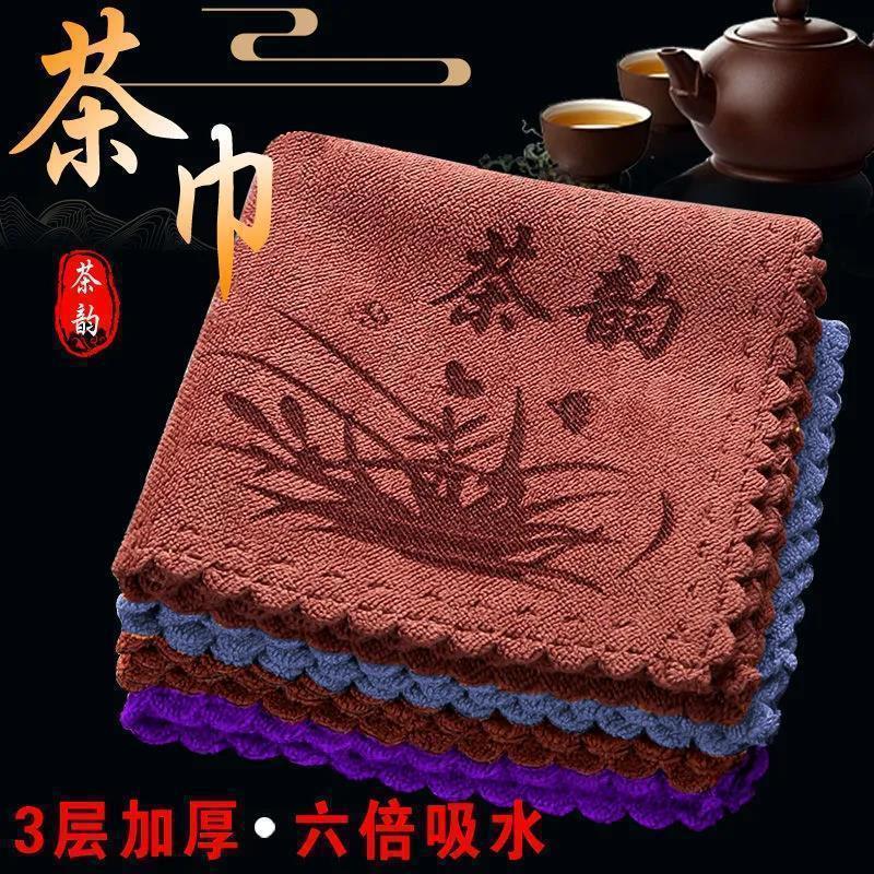 批发加厚茶巾茶布吸水功夫茶具毛巾茶几茶桌抹布垫禅意道茶台配件