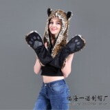 Бархатная мультяшная шапка, шарф, перчатки, европейский стиль