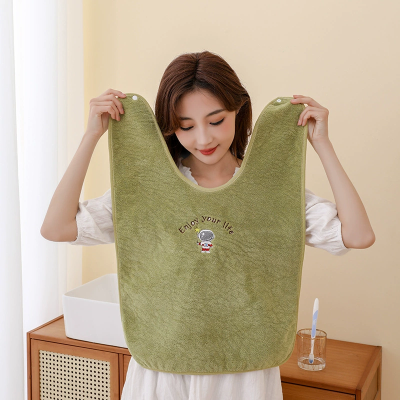 Нагрудник для мытья взрослых пожилых людей Водонепроницаемая чистка зубов для лица Не влажная одежда Многофункциональное полотенце с защитой от грязи Салфетка для лица Полотенце для полоскания рта