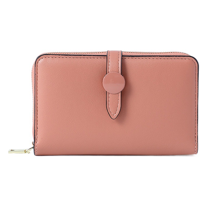 Color sólido corto de las mujeres a juego 2023 verano simple transfronterizo monedero coreano creativo multi-Tarjeta cartera fabricante