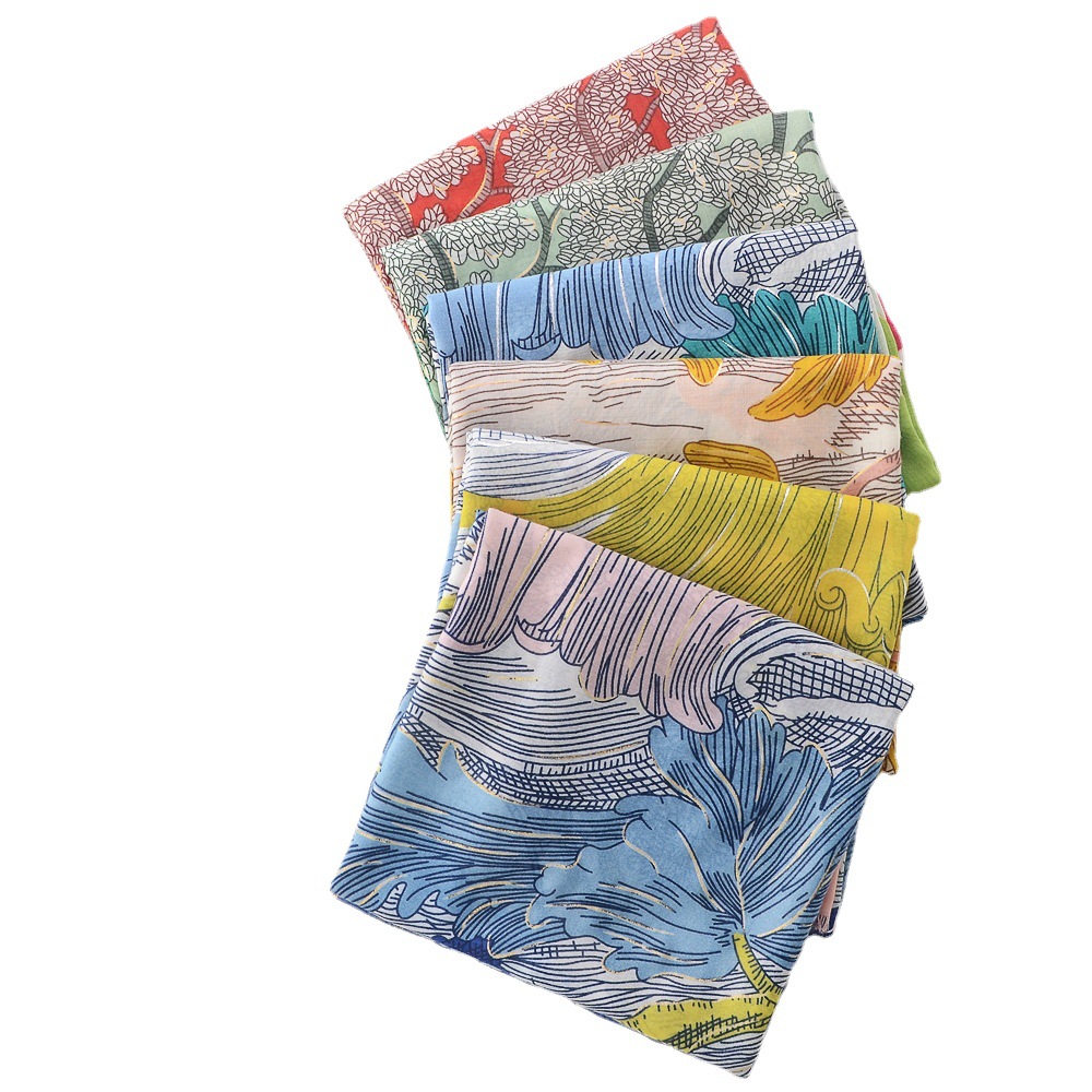 Nuevo dorado amor árbol impresión decorativa algodón y lino sensación bufanda moda todo-fósforo bufanda viajes protector solar bufanda para las mujeres