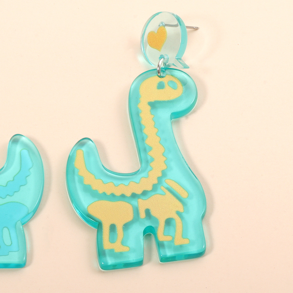 Acrylic Dinosaur Pendant Earrings display picture 6