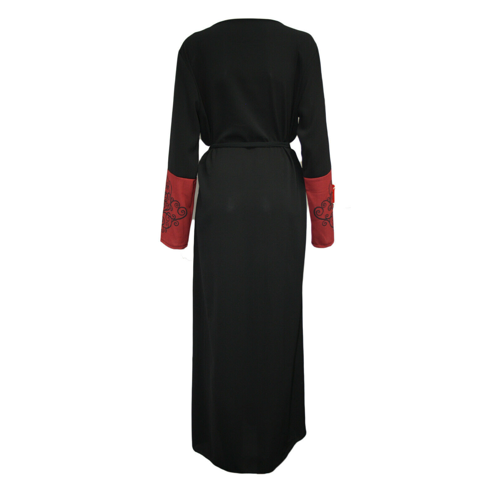 Robe K Temperament avec manches longues imprimées, ceinture patchwork et jupe longue, style nouveau et tendance_voghion.com