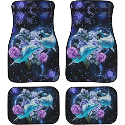 Easy-To-Clean Crystal Velvet Anti-Slip | Avtomobil döşəmə paspasları - car-floor-mat-51-33444468cm-two-pairs-four-pieces-in-total