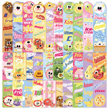 30张原创可爱卡通食物缤纷乐书签diy书籍装饰手帐分隔页装饰书夹