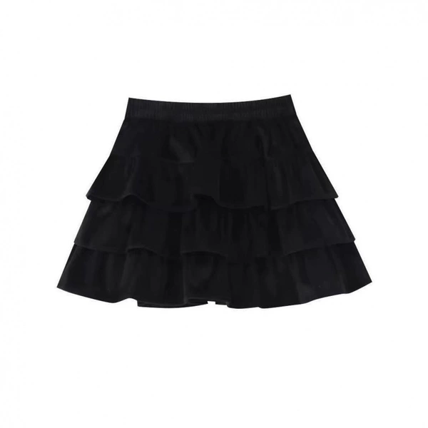3-layer black lotus leaf skirt