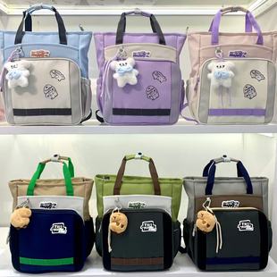 2025 New Student Backpack Tutoring Bag Portable Tutoring Bag Large Capacity Children's School Bag with Burden-Reducing Design for Grades 1-6