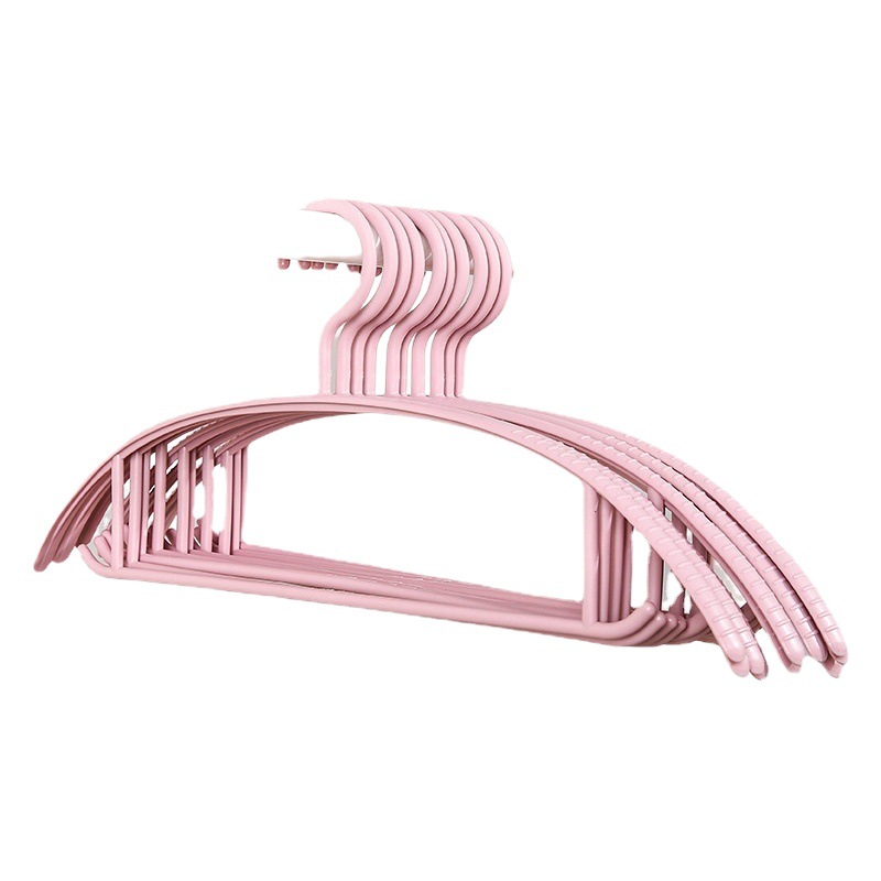 Percha de ropa antideslizante semicírculo percha de ropa de plástico sin costura hogar engrosada soporte húmedo y seco ropa percha soporte lote