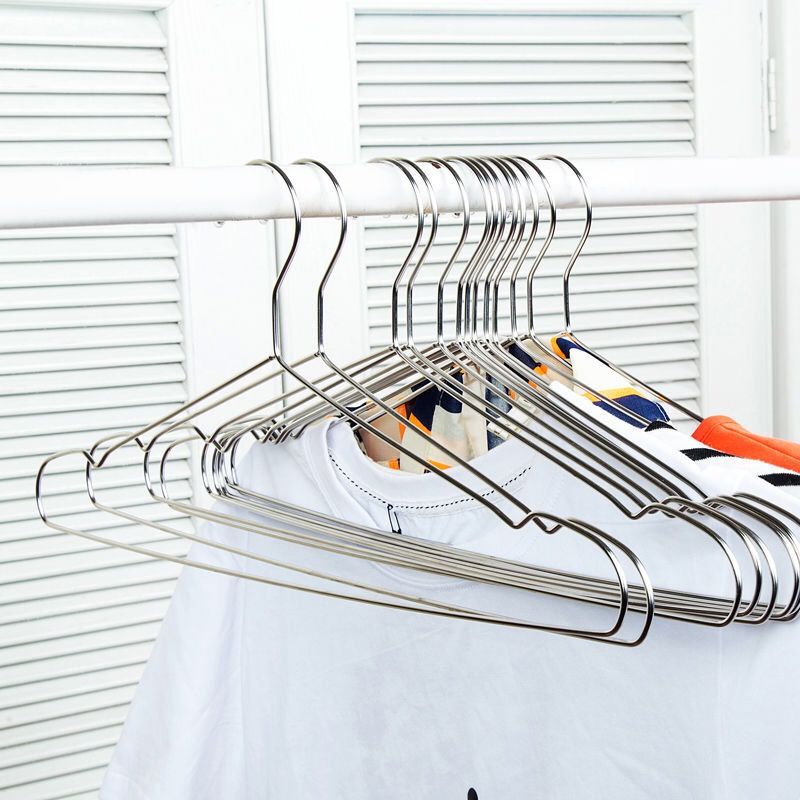 Stainless steel hook hanger thickened thickened household solid children adult clothes hanger rack hook hanger
