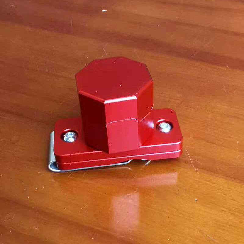 Aluminio octogonal cinturón hebilla tipo tapa de chocolate de metal clip de chocolate traje varilla de billar accesorios de cabeza de cuero suministros de billar