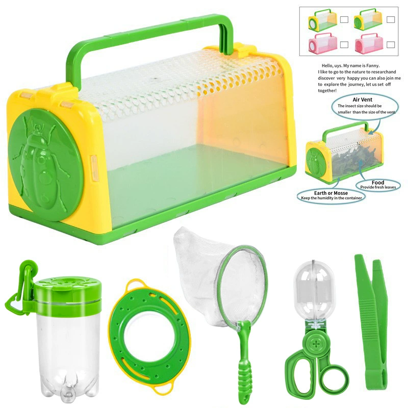 Трансграничная горячая распродажа на открытом воздухе Детские приключения Насекомые игрушки для ловли насекомых клетки для насекомых многофункциональные игрушки для разведения