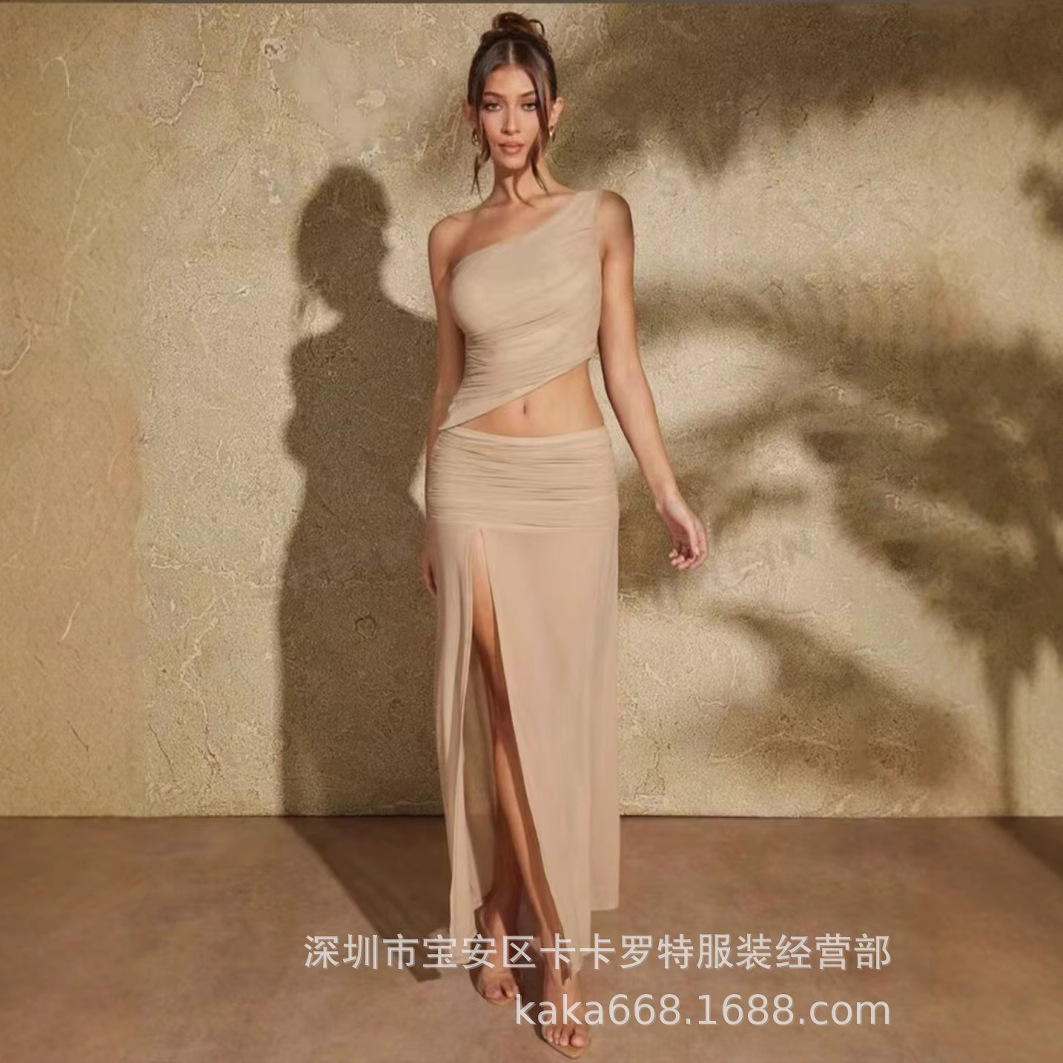 Xiyin ropa de mujer Shein comercio exterior transfronterizo nuevo precio especial de liberación de la cabina de la espalda 2025 vestido de cola de carga de liberación