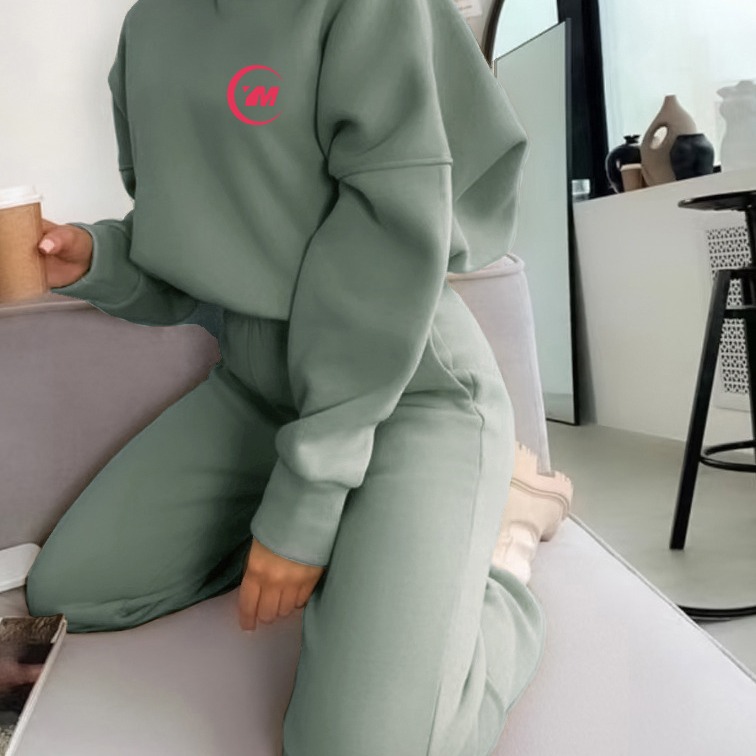 Women's Clothing clothing women's fashion casual fashion sexy navel baring printed waist hooded women's sweater suit_voghion.com