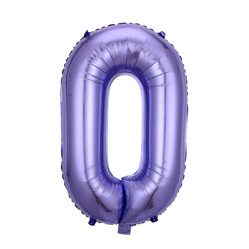Globo digital de 32 pulgadas versión estadounidense color caramelo globo de película de aluminio vacío azul globo digital medio decoración de cumpleaños al por mayor image 86