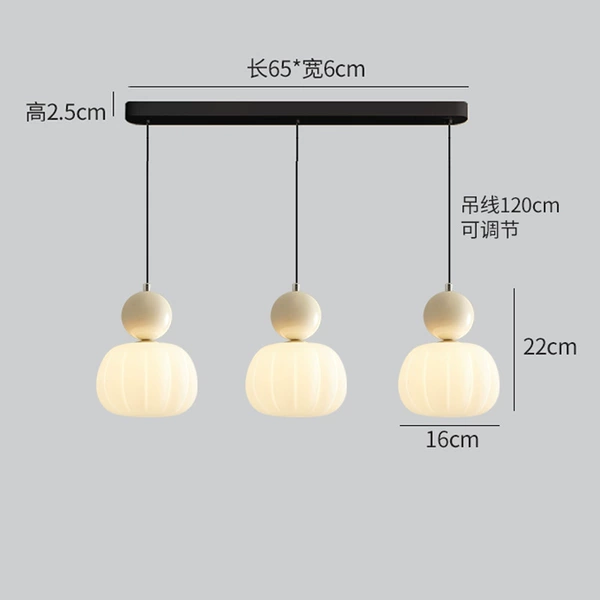 E model three -headed rice white 16cm three -color light